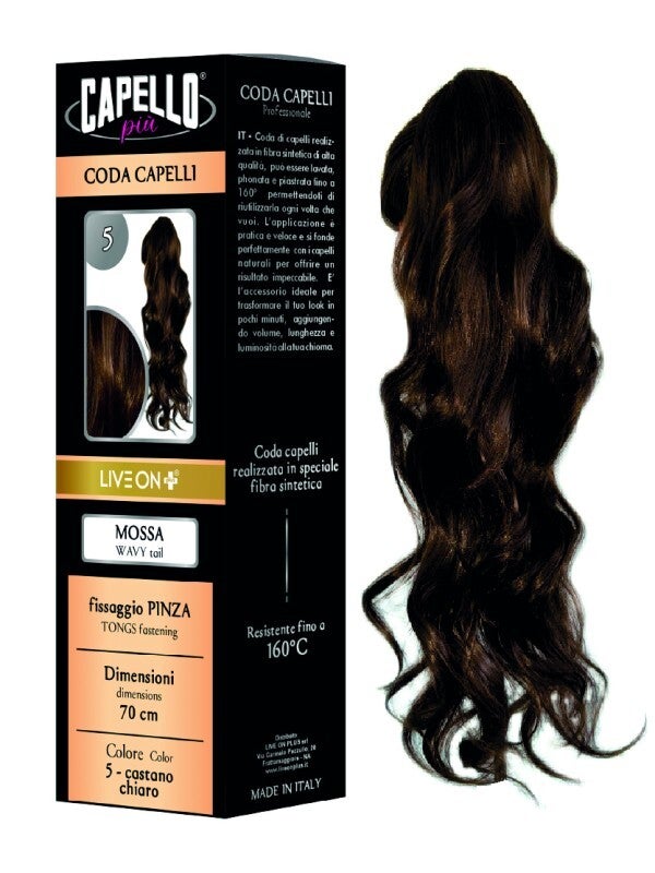 Coda Capelli Mossa Con Pinza Castano Chiaro