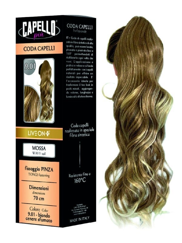 Coda Capelli Mossa Con Pinza Biondo Cenere Sfumato