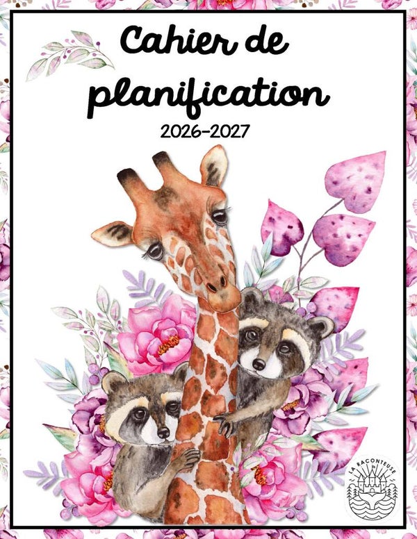CAHIER DE PLANIFICATION 2026-2027 GIRAFES RELEVE NOTES CALENDRIER, 5 PERIODES