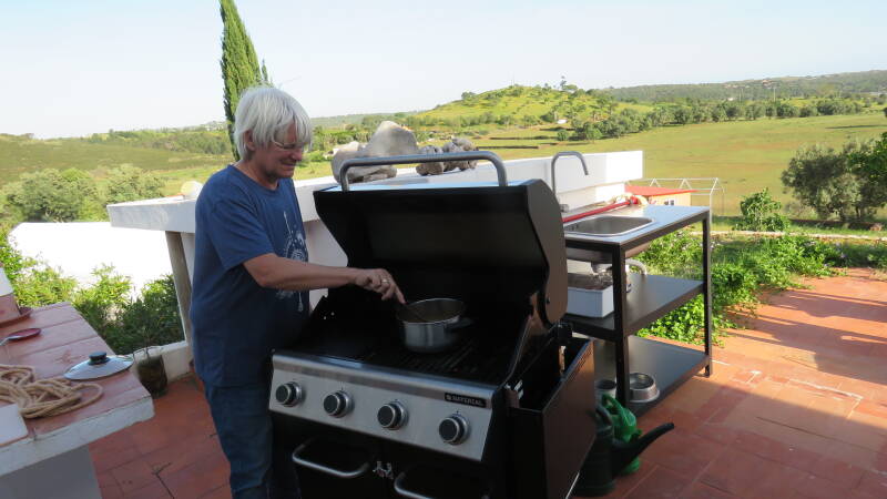 No power, so kooking on th BBQ