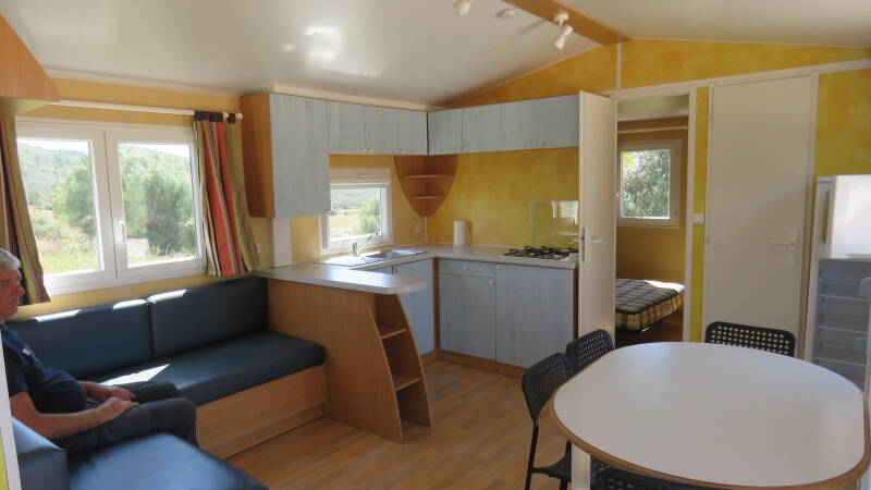 Sitting room and kitchen