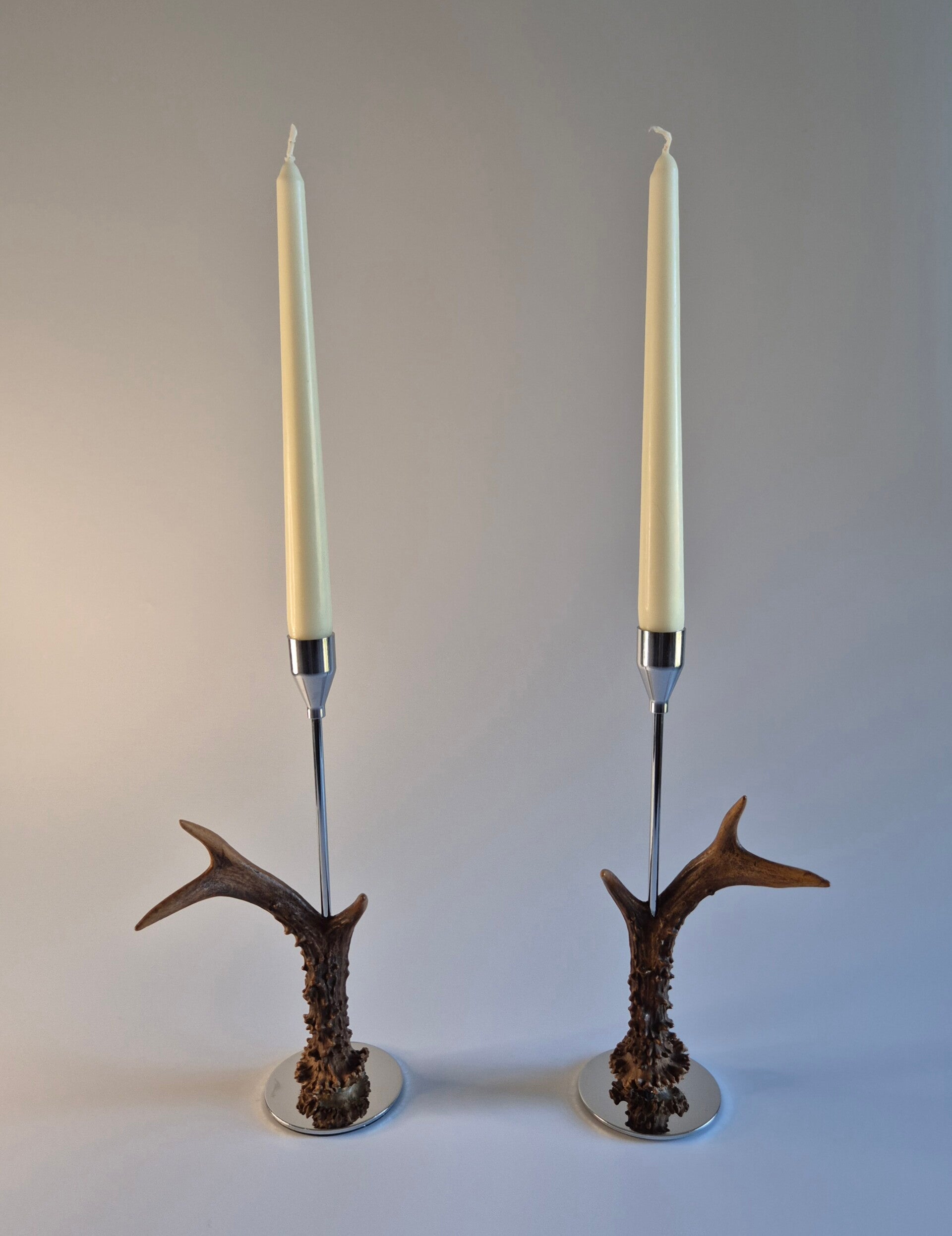 Roe Deer Antler Candlestick Holders; A Rustic Decor Piece