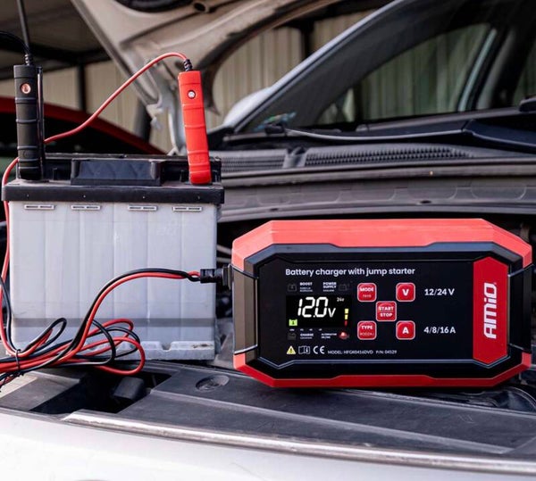 Chargeur de batterie numérique BOOST AGM GEL STD LiFePo4 MAX 16A 12/24V PRO AMIO-04529