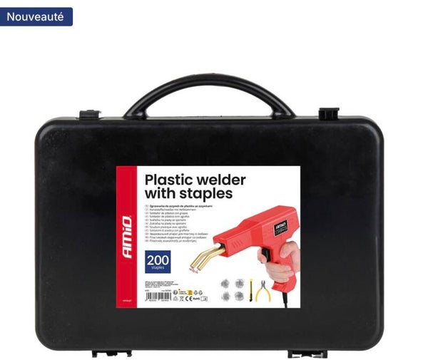 Soudure plastique avec agrafes 200 pièces AMIO-04745