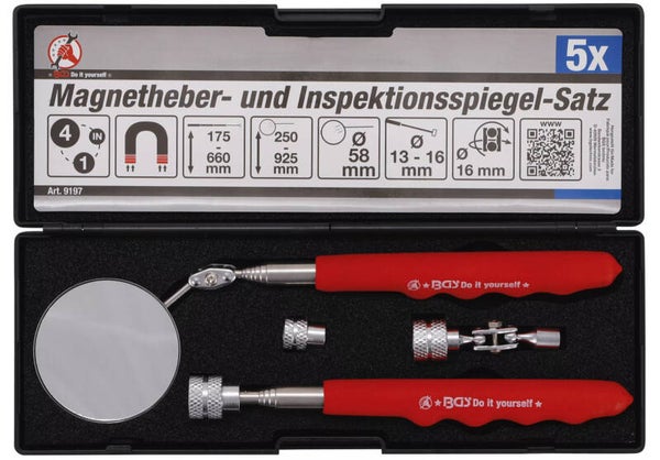 Jeu d’aimant de levage et miroir d’inspection | 4 pièces -9197