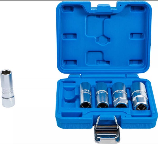 Jeu de douilles pour bougies d’allumage à six pans | empreinte carré femelle | 12,5 mm (1/2") | 14 - 21 mm | 5 pièces