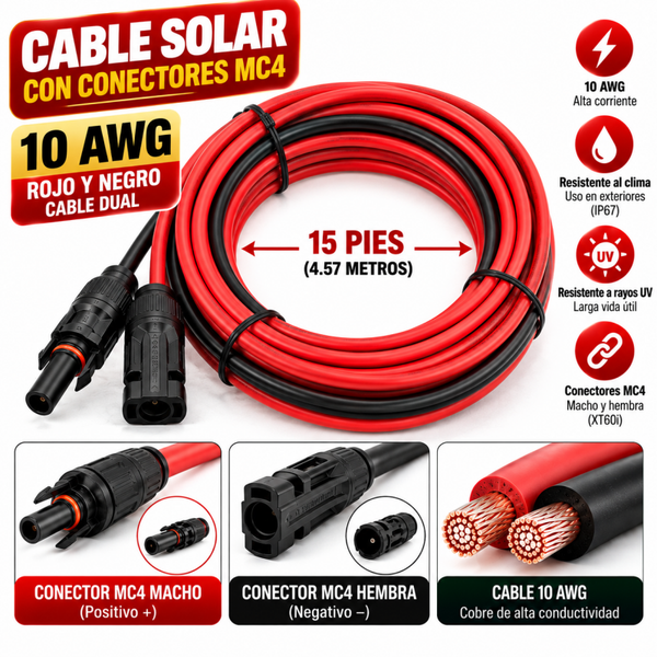 Cable Del Panel Solar