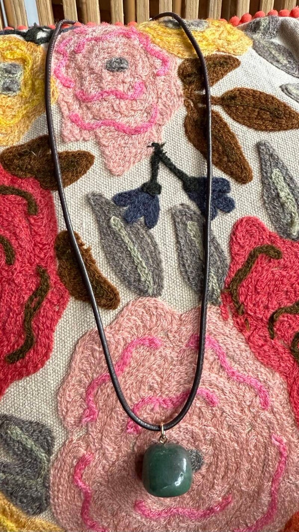 Nappalederband mit Aventurin