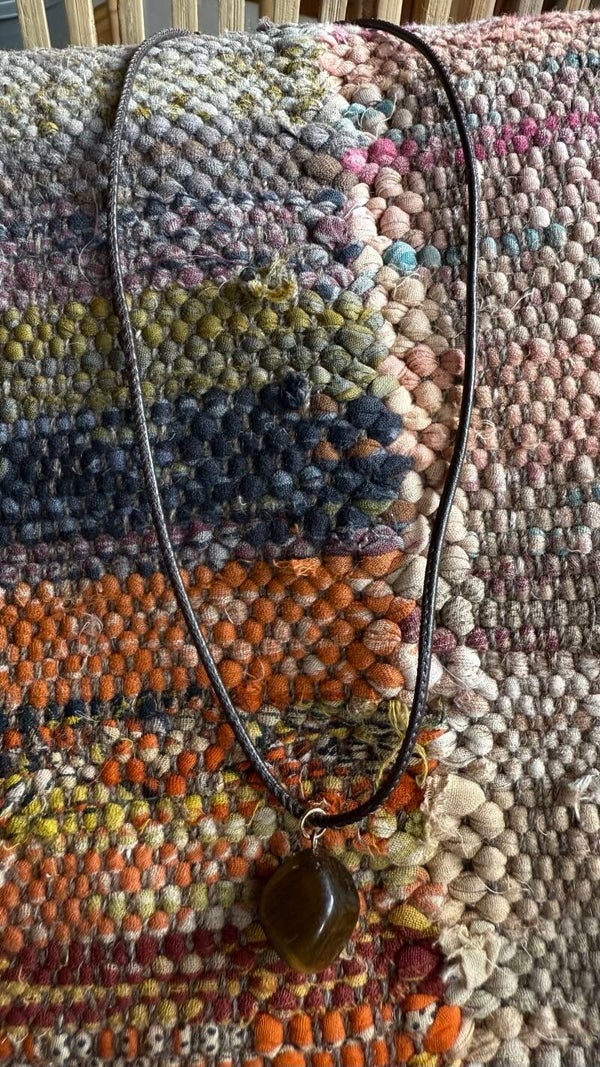 Nappalederband mit Tigerauge