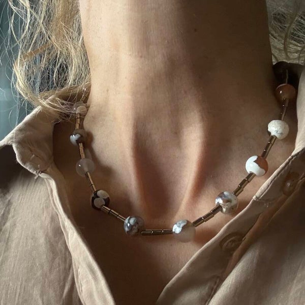 Kurze Kette Achatkugeln