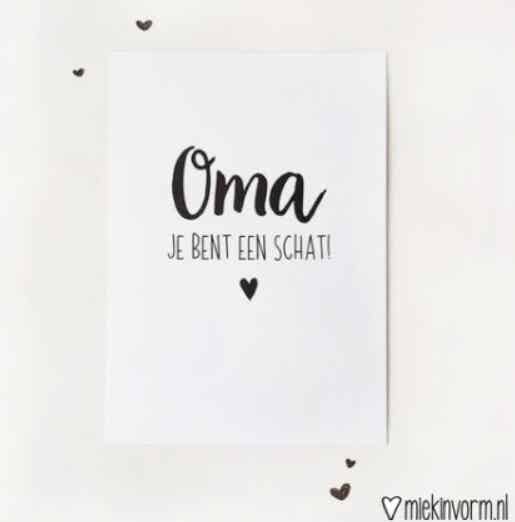 Kaart Oma, je bent een schat!