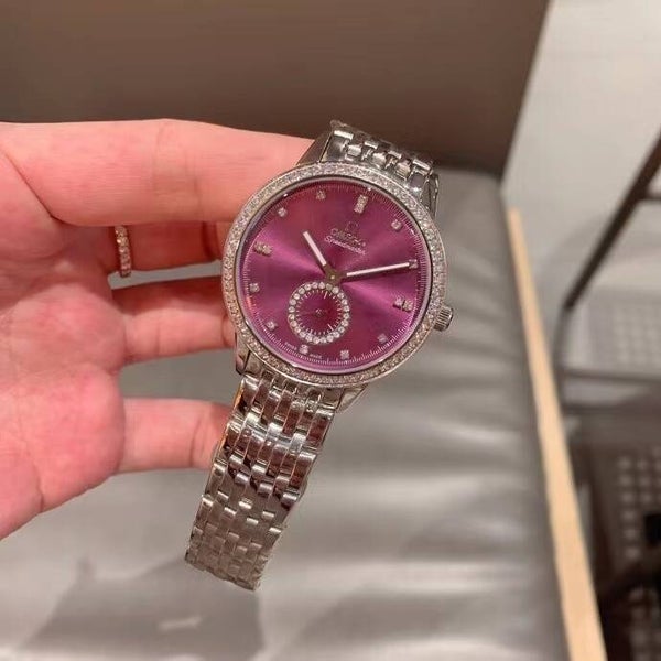 omega De Ville Prestige – Burgundy Diamond Style
