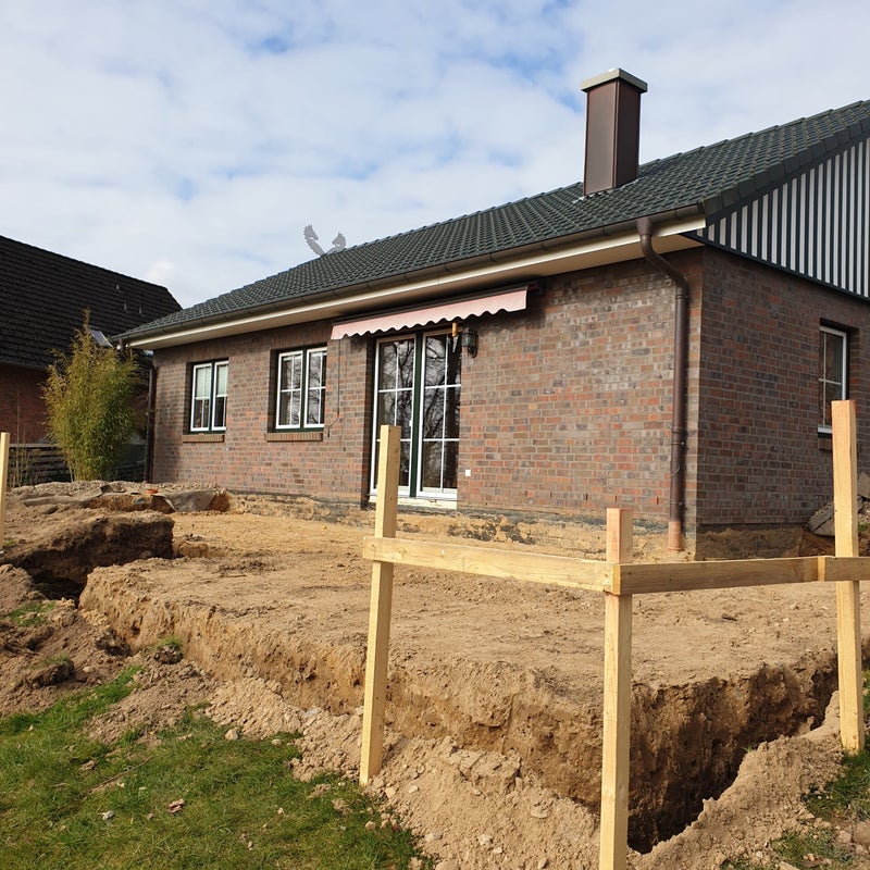 Anbau - die Bodenplatte