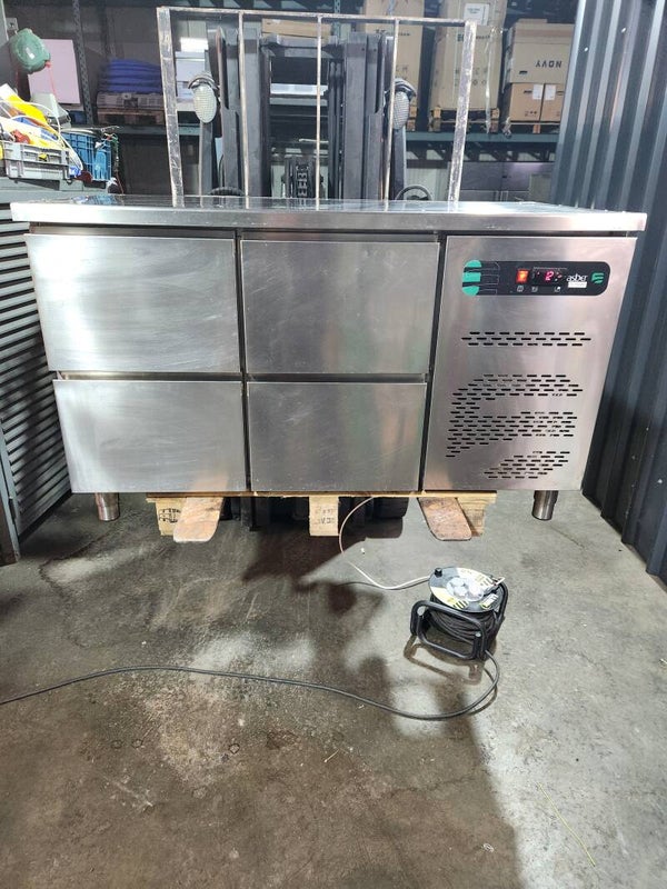 Countertop Horizontal Stainless Steel Fridge 4 Drawer Asber ETP-7-135-04 SE