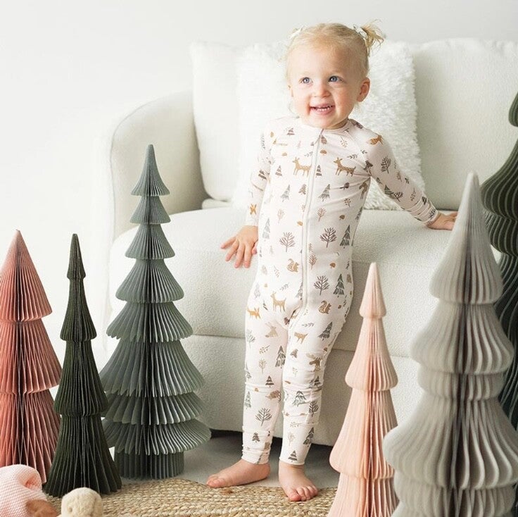 Cozy Romper- Pink Woodland