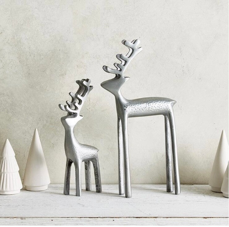 Silver Deer Set of 2