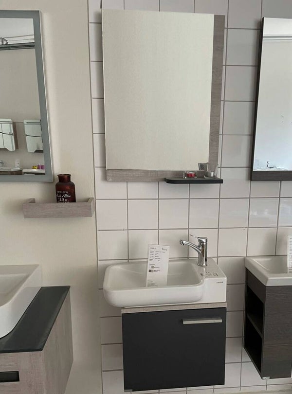 POLO SET 53 cm Badkamermeubel+Wastafel Keramiek+Spiegel met plank
