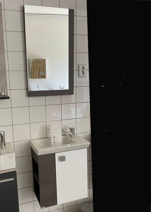 MITO SET 45 cm Badkamermeubel+Wastafel Keramiek+ Spiegel met plank
