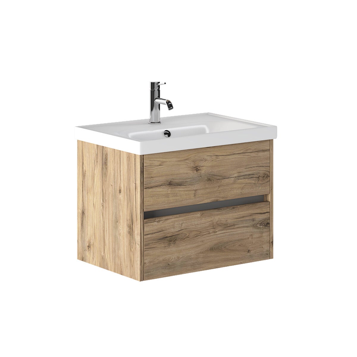 JENA 65cm Badkamermeubel +Wastafel Keramiek/ Dorado