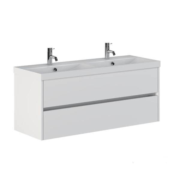 JENA 120 cm Badkamermeubel +Wastafel Keramiek/ Hoogglans Wit