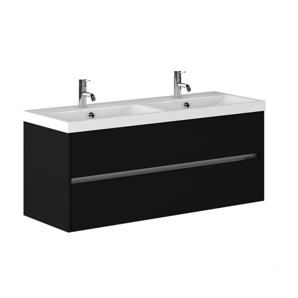 JENA 120 cm Badkamermeubel +Wastafel Keramiek/Mat Zwart