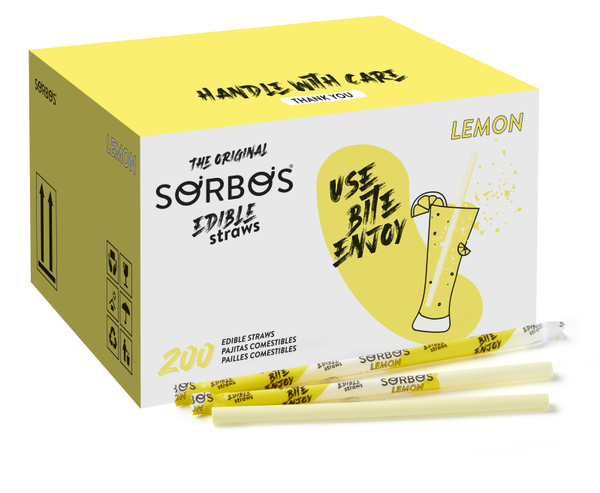 CITRON Boîte de 200 pailles aromatisées