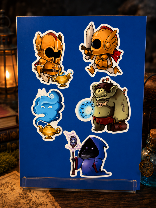 ✨ Zestaw Naklejek Chibi z „(O)błędnego Rycerza”