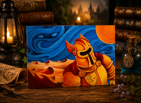 🖼️ Pocztówka kolekcjonerska „Sir Alaryk & Dżin Zephyros”