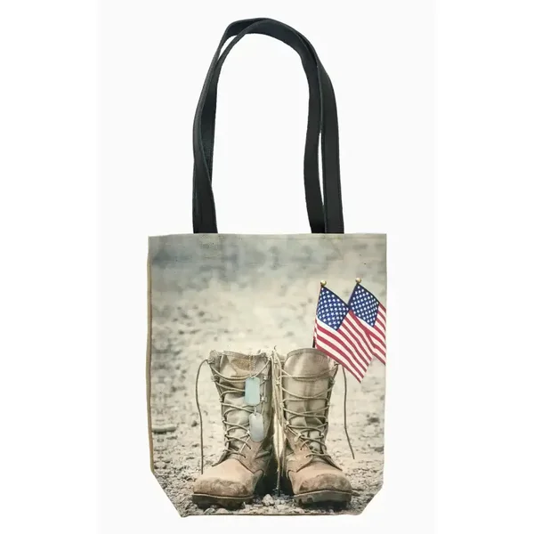 Military Tent Tote Bag- Boots