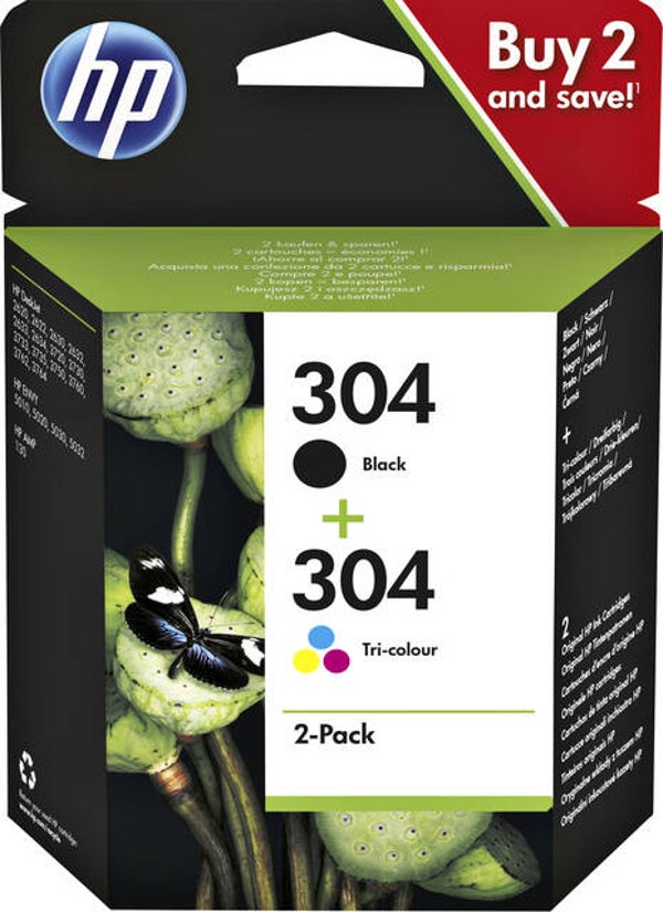 Inktcartridge HP  304 zwart + kleur