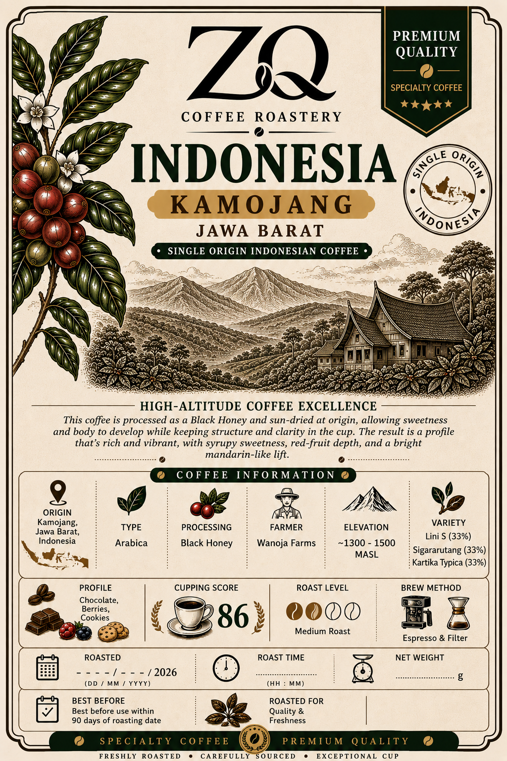 🇮🇩 Indonesia Kamojang – Specialty Coffee