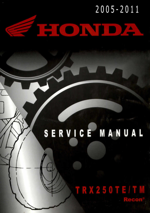 Agribikes  2005-2011 Honda_Recon_TRX250_Service_Manual_Repair