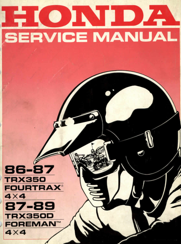 Agribikes  1986-1989 Fourtrax-Foreman 350Service_Manual_Repair