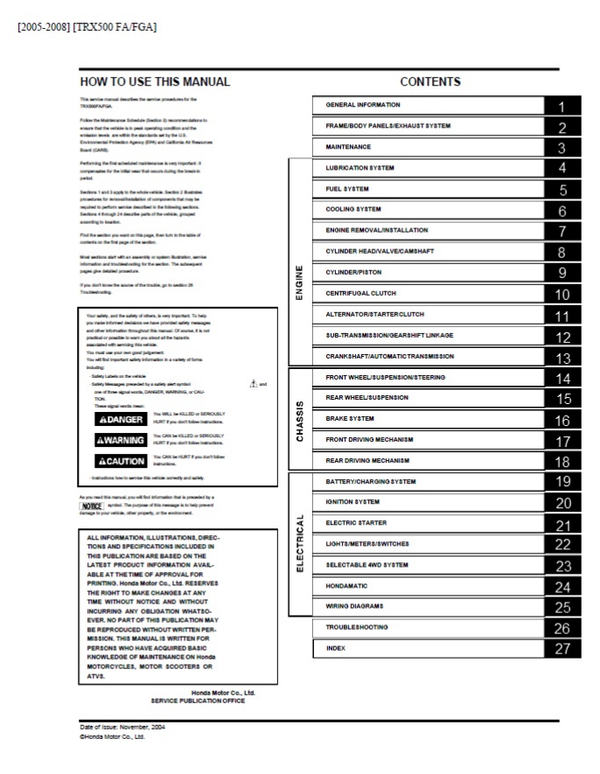 Agribikes  2001-2003 Rubicon 500 Service Manual