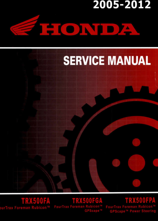 Agribikes TRX500FE FM TM_Foreman_Service_Repair_Manua