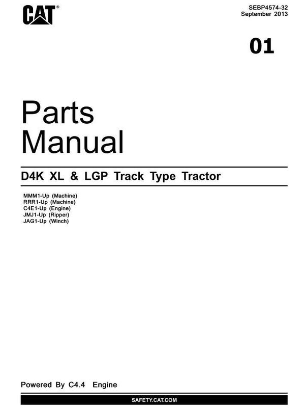 +++01 Caterpillar D4K XL & LGP TRACK-TYPE Dozer Parts Manual 1028 pages