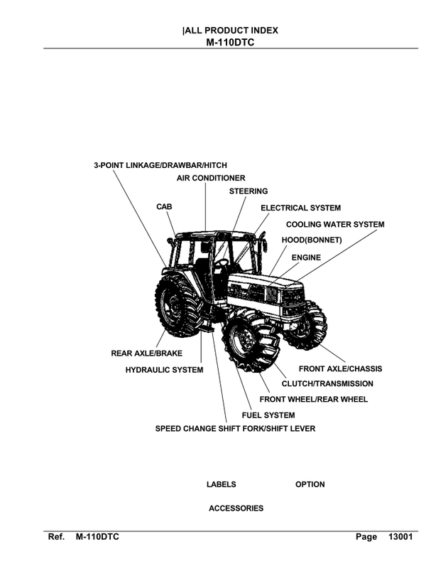 Kubota M110FDTC Parts Manual