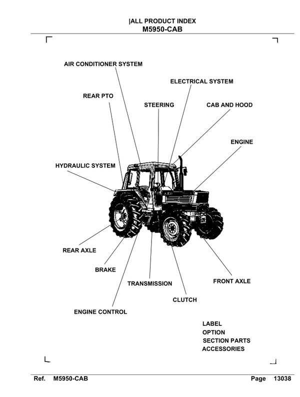Kubota M5950_CAB Parts Manual