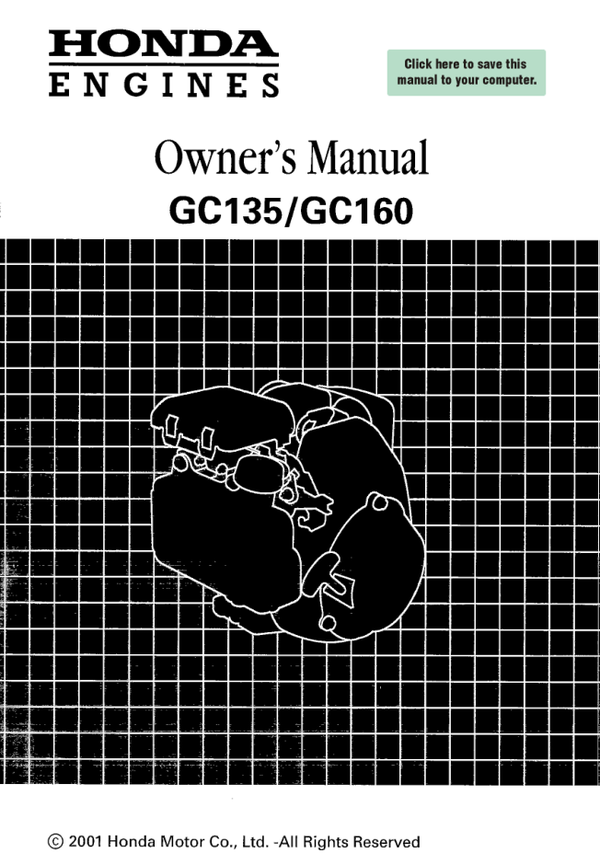 Honda GC Series Engines GC135 Owners Service Manual3