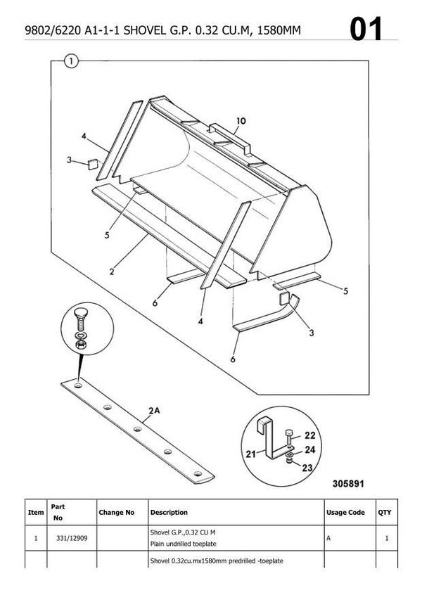 BH 01 JCB 1CX Backhoe Loader Parts Manual 695 pages