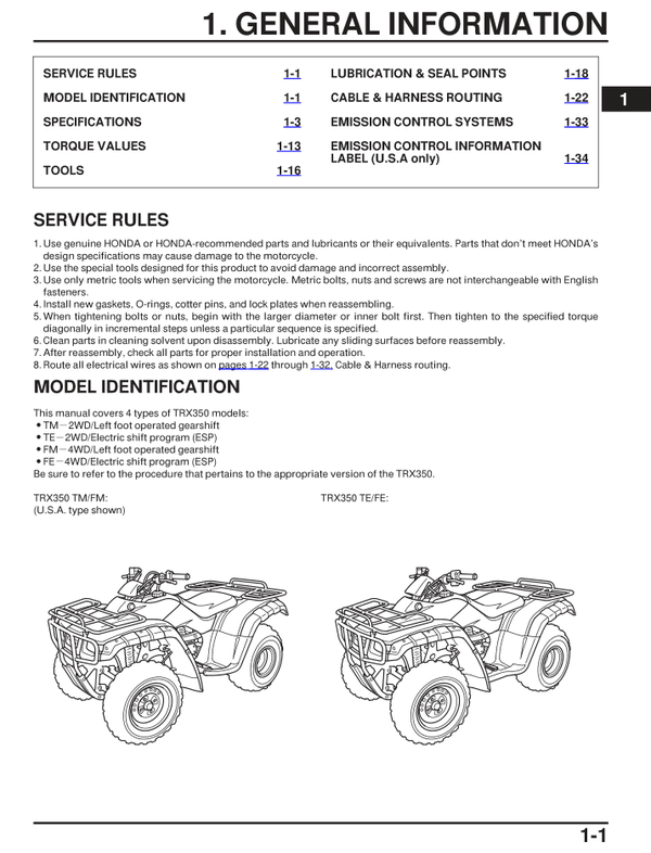 Agribikes [2000-2003]Honda_TRX350 TM TE FE FM_Service_Repair_Manual