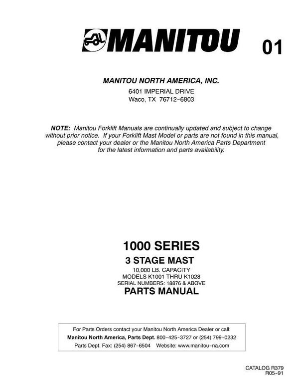 Man  01 Manitou 1000 Series Parts Manual 45 pages