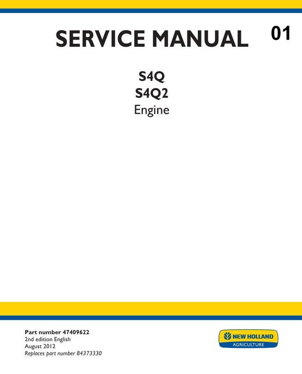 NHB  01 Mitsubishi S4Q, S4Q2 Engine Service Manual [Related With New Holland Products] 253 pages