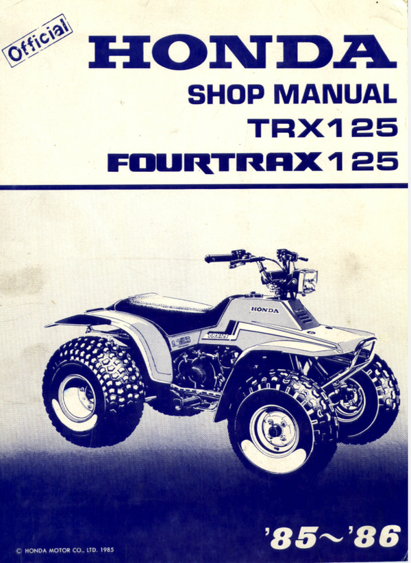 Agribikes  1985-1986]Honda_Trx_125_Service_Repair_Manual