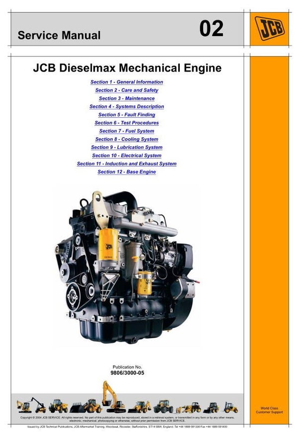 BH 02 JCB Dieselmax Engine Service Repair Manual 437 pages