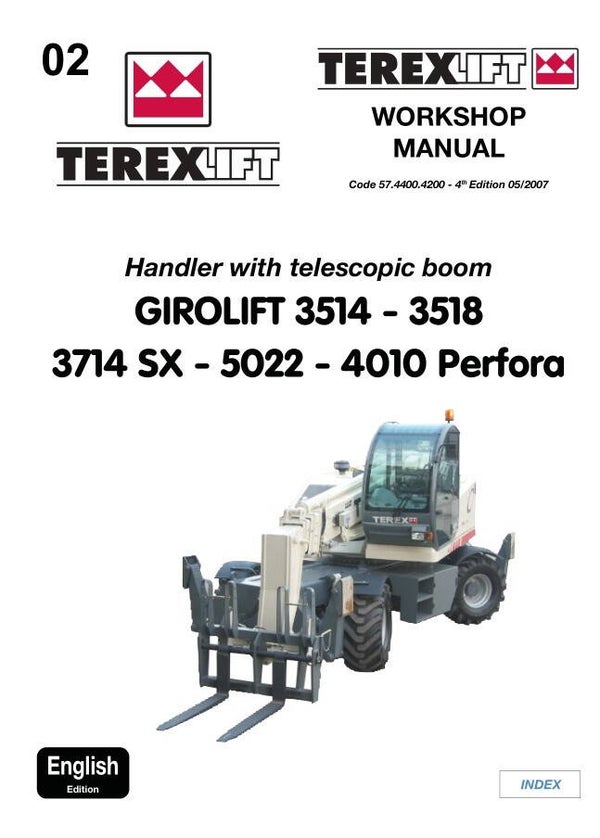 TR  02 Terex 3514-3518-3714SX-5022-4010 Girolift Workshop Manual 1040 pages