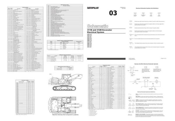 +03 Caterpillar 311B and 312B Excavator Electrical System 3 pages