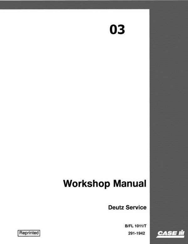 ))) 03 Deutz 1011t Engine Service Workshop Manual 231 pages