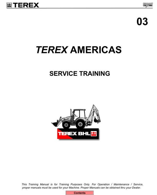 TR  03 Terex BHL Service Training Manual 116 pages