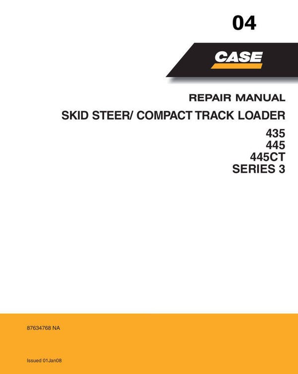 ***04 Case 435, 445, 445CT Series 3 Track Loader Service Repair Manual   1183 pages